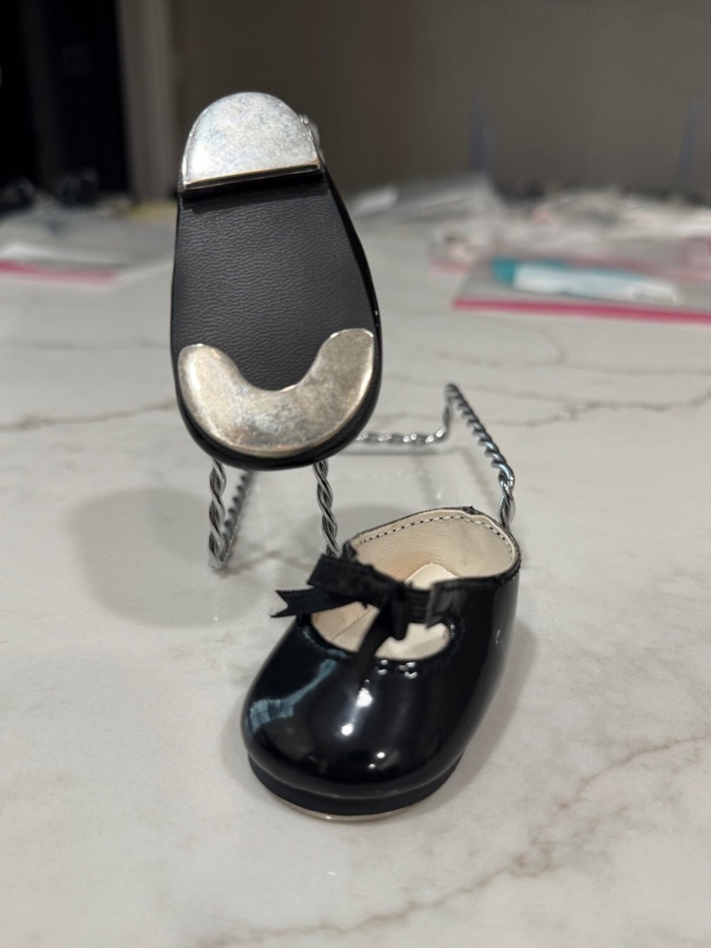American Girl Doll Tap Shoes Black Dance Shoes 18” Doll Accessories